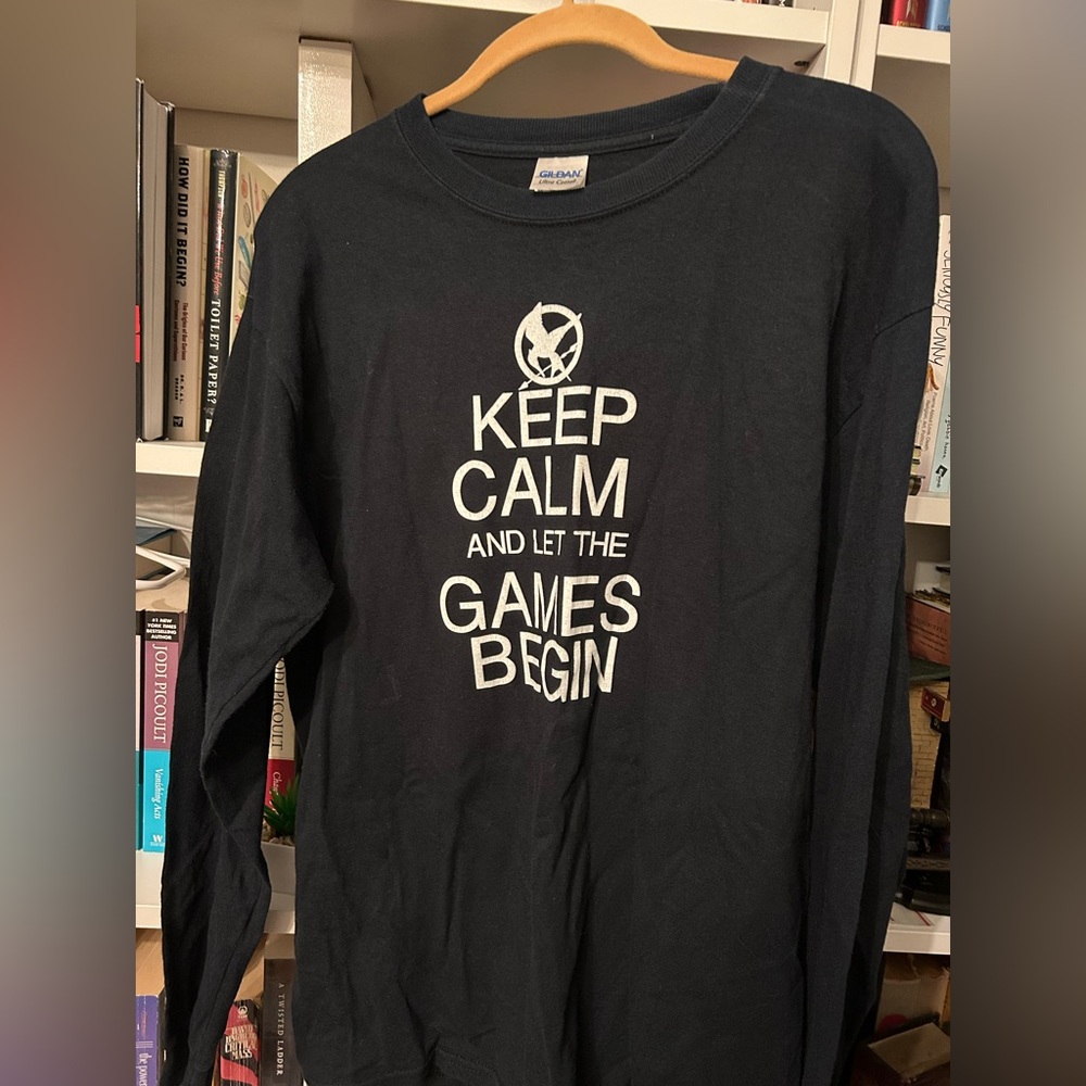 Hunger Games “Keep Calm and Let the Games Begin” Black Long Sleeve T-shirt